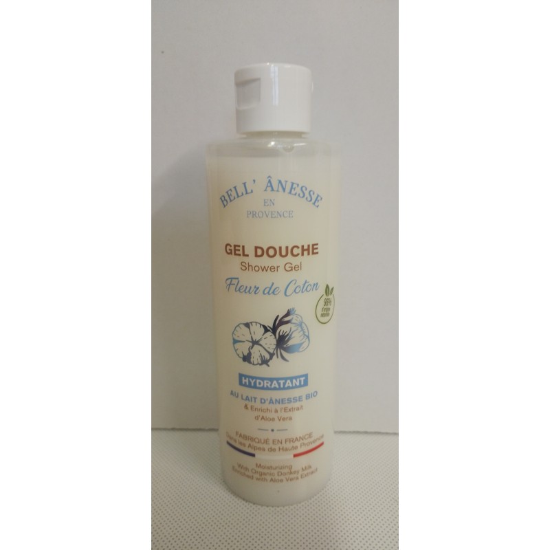 Gel douche au lait d'ânesse 250 ml à la fleur de coton